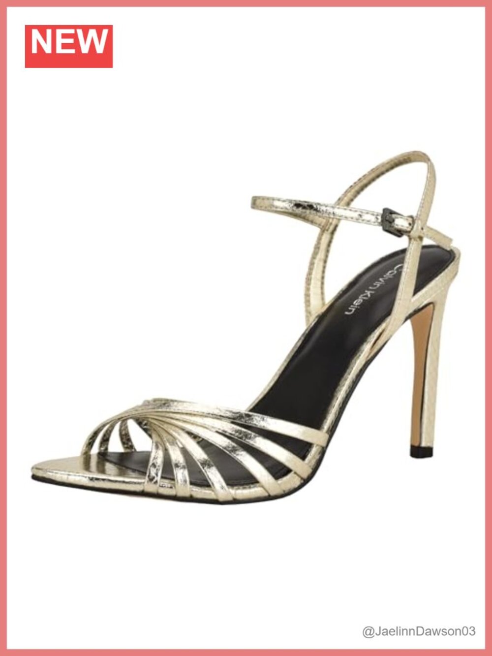 Heeled Sandals with Buckle Ankle Strap 3.62" Heel
